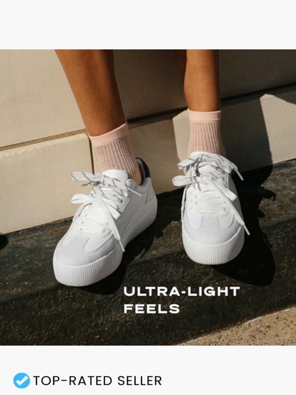 Women's Platform Fashion Sneakers Lace-Up Cushioned Supportive Thick Sole - Picture 3 of 7